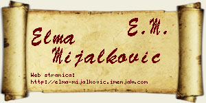 Elma Mijalković vizit kartica